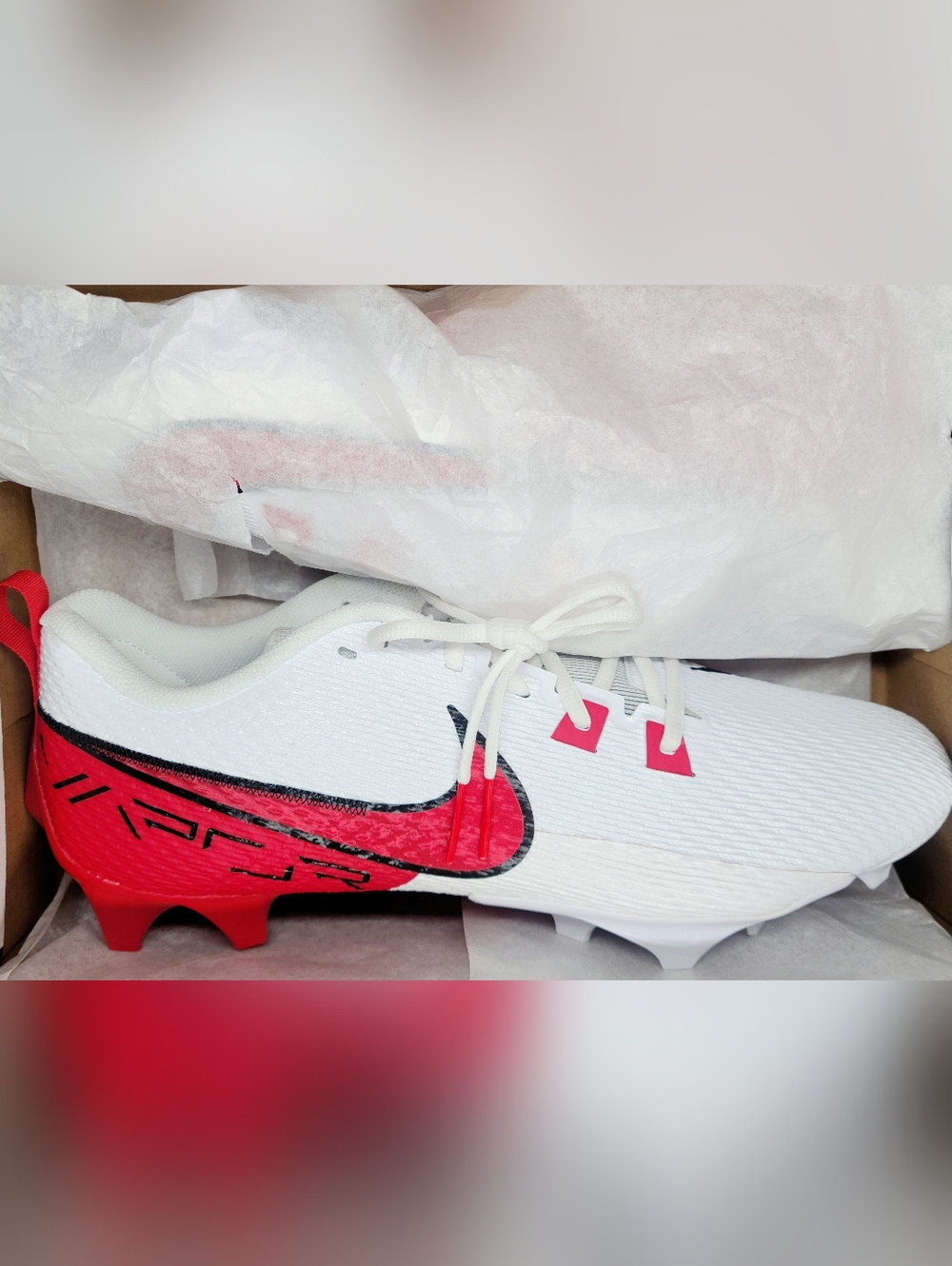Nike Vapor Edge Speed 360 2 Low White/Red Sz 13 Men NIB
